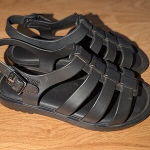 Mini Melissa Black Kids Slippers